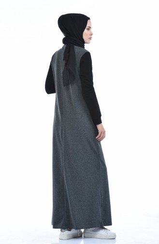 Anthracite Hijab Dress 9093-02