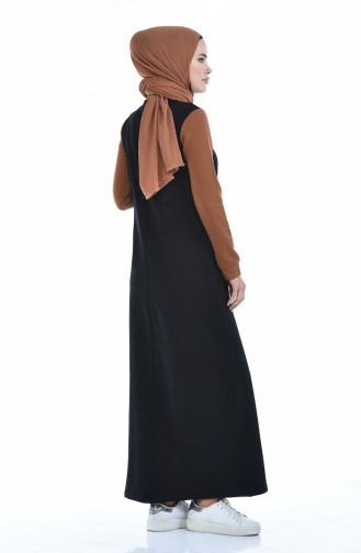 Black İslamitische Jurk 9093-04