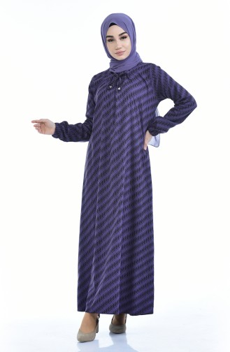 Schwarz Hijab Kleider 1274A-01