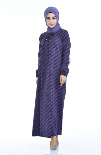 Schwarz Hijab Kleider 1274A-01