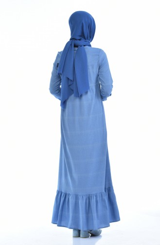 Blau Hijab Kleider 1275-01