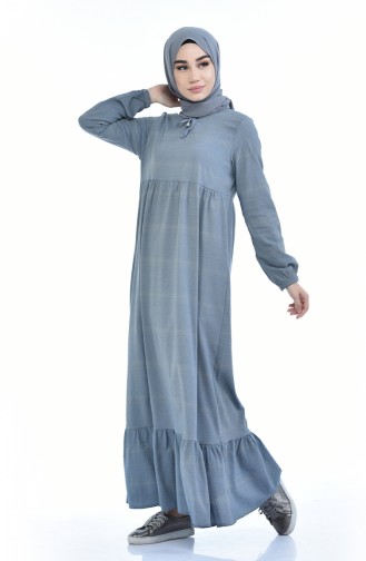 Grau Hijab Kleider 1275-02