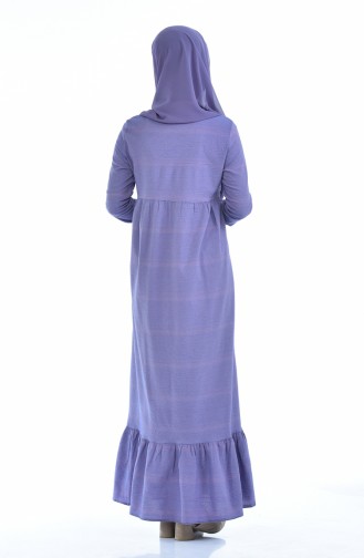Büzgülü Elbise 1275-03 Lila