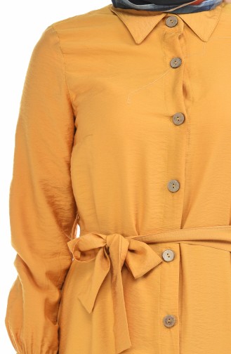 Mustard Hijab Dress 5811-03