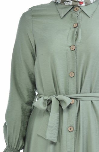 فستان أخضر كاكي باهت 5811-05