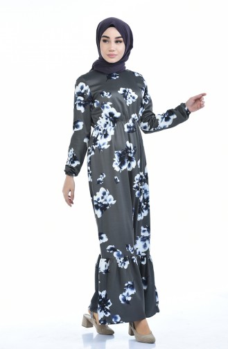 Smoke-Colored Hijab Dress 3014-01