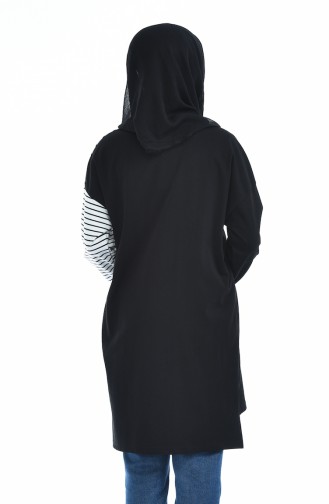 Asimetrik Tunik 0689-01 Siyah