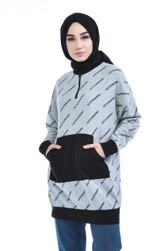 Tunique Sport a Fermeture 0707-01 Gris 0707-01