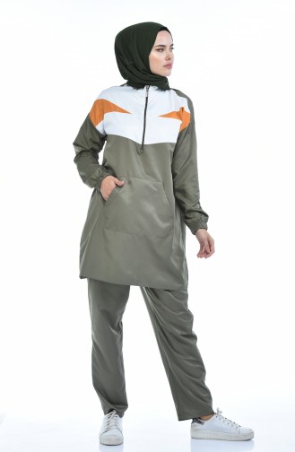 Ensemble Survêtement Manches élastique 9080-01 Khaki 9080-01