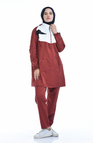 Brick Red Tracksuit 9080-04