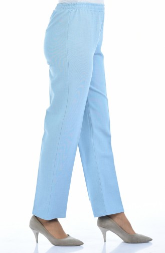 Beli Lastikli Pantolon 2105-14 Mavi