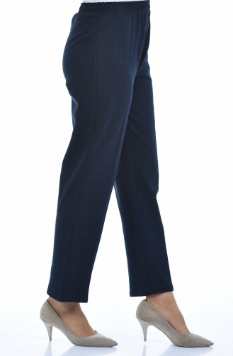 Pantalon Taille élastique 2110-02 Bleu Marine Foncé 2110-02