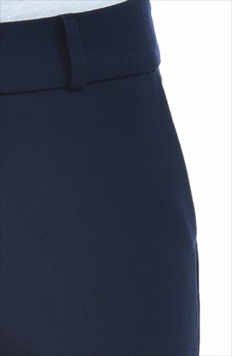 Pantalon Carotte Classique 2113-01 Bleu Marine 2113-01