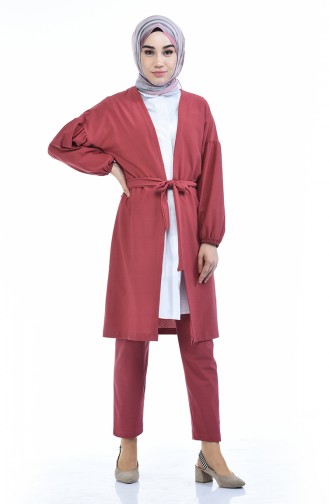 Shirred Tunic Trousers Double Suit 6116-02 Dry Rose 6116-02