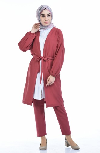 Shirred Tunic Trousers Double Suit 6116-02 Dry Rose 6116-02