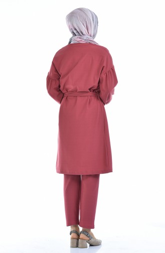 Ensemble Deux Pieces Gilet Pantalon 6116-02 Rose Pâle 6116-02