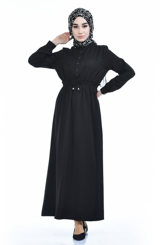 Gummi Kleid  2702-01 Schwarz 2702-01