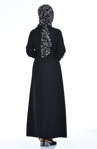 Gummi Kleid  2702-01 Schwarz 2702-01