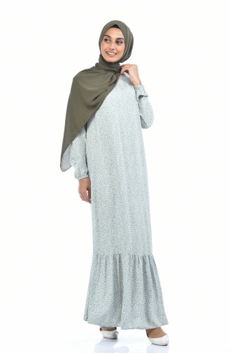 Khaki Hijab Dress 1021-01
