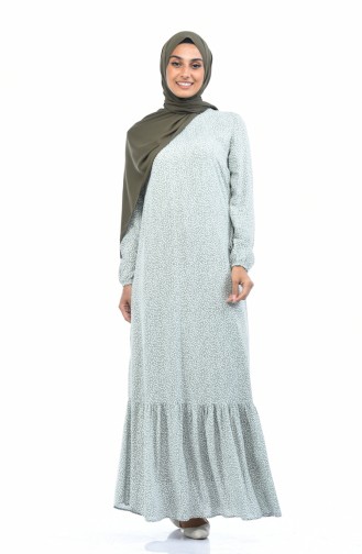 Khaki Hijab Kleider 1021-01
