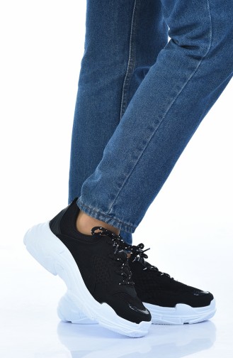 Pasomia Bayan Spor Ayakkabı 1005-03 Siyah Beyaz