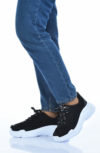 Pasomia Bayan Spor Ayakkabı 1005-03 Siyah Beyaz