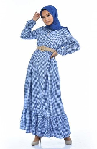 Blue Hijab Dress 1276-02