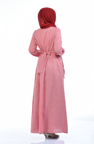 Red Hijab Dress 1284-02