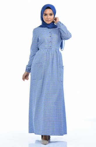 Blue Hijab Dress 1284-03