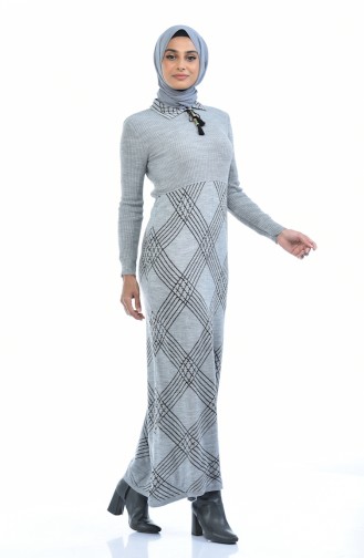 Robe Tricot 8027-01 Gris 8027-01