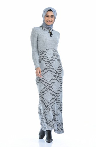 Robe Tricot 8027-01 Gris 8027-01