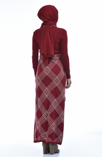 Claret Red Knitwear 8027-04