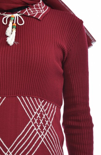 Claret Red Knitwear 8027-04