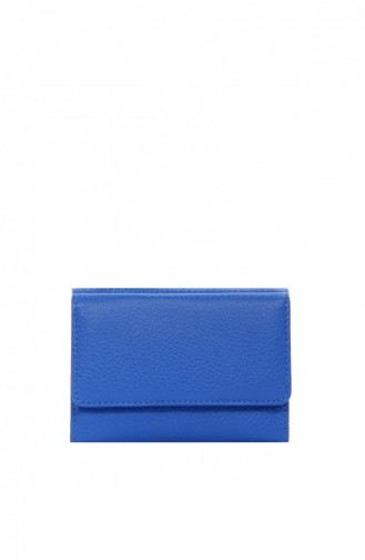 جنكيز باكيل محفظة نقود جلدية أزرق 9265160-SAX