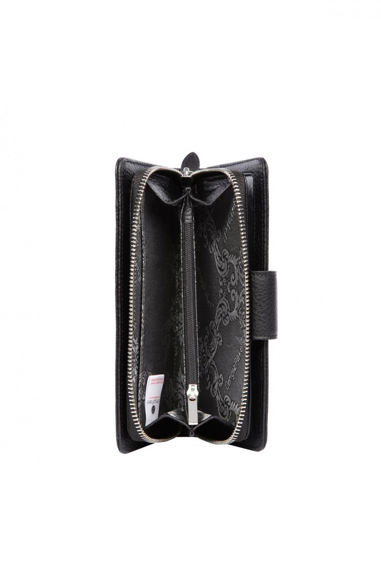 Cengiz Pakel Leather Women Wallet Black 3465104 Siyah Sefamerve