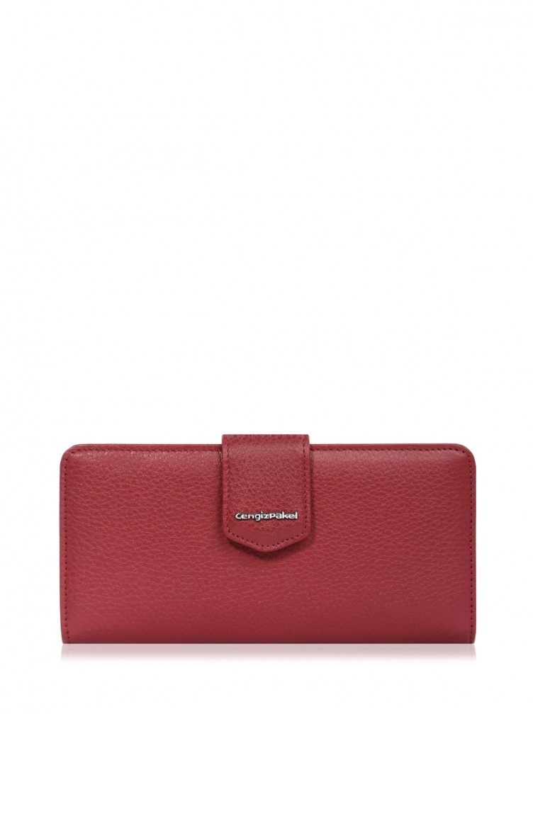 Cengiz Pakel Leather Women Wallet Claret Red 3465104 Yilbasi Sefamerve