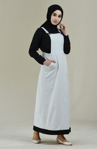 Robe Sans Manches a Rayures 5274-02 blanc 5274-02