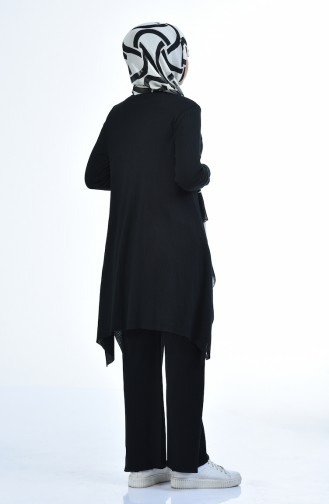 Triko Tunik Pantolon İkili Takım 2209-01 Siyah