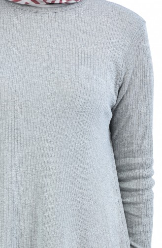 Triko Tunik Pantolon İkili Takım 2209-03 Gri