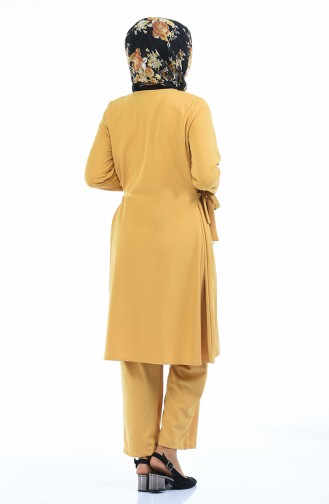 Elastic Sleeve Tunic Trousers Double Suit 5275-01 Mustard 5275-01