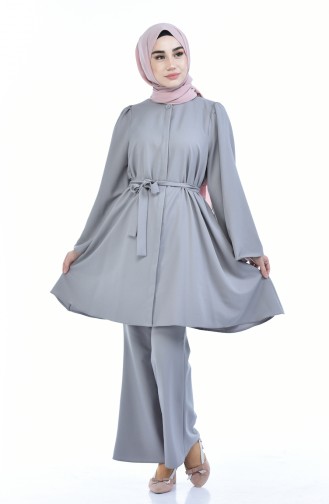 Ensemble Deux Pieces Tunique Pantalon 0218-20 Gris 0218-20