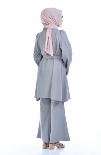 Ensemble Deux Pieces Tunique Pantalon 0218-20 Gris 0218-20