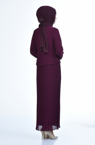 Plum Hijab Dress 16491-01
