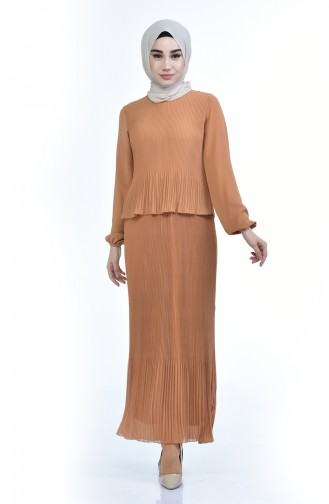 Camel Hijab Dress 16491-03