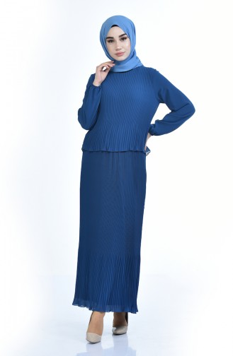 Indigo Hijab Dress 16491-05