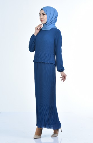 Indigo Hijab Dress 16491-05