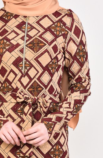 Braun Hijab Kleider 9193-03