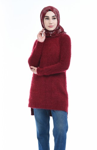 Triko Yumoş Tunik 4122-02 Bordo