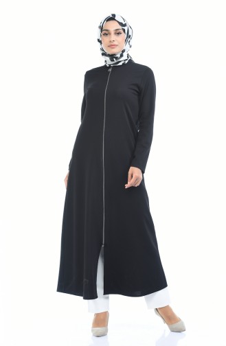 Abaya mit Reissverschluss 1935-04 Schwarz 1935-04