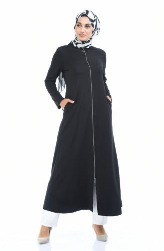 Abaya mit Reissverschluss 1935-04 Schwarz 1935-04